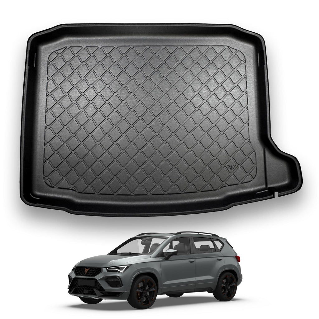 6D Diamond Car Boot Mat For Cupra Ateca 2016-Current-Cargo Mat-Grey