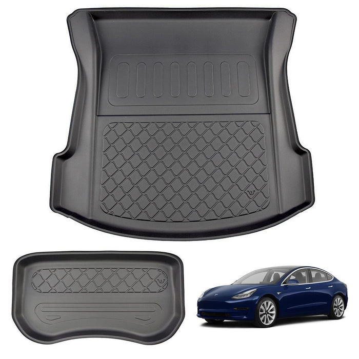 NOMAD Premium Front & Rear Boot Liner Bundle Tesla Model 3 (2020+)