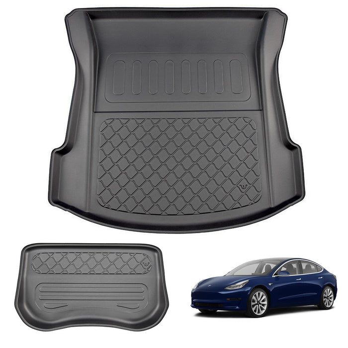 NOMAD Premium Front & Rear Boot Liner Bundle Tesla Model 3 (2017-2020)